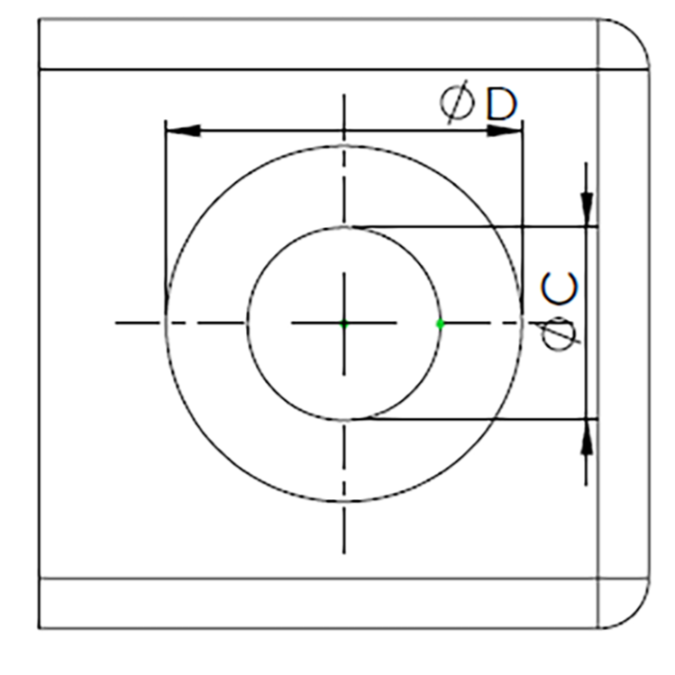 Conector de esquina 3 vías