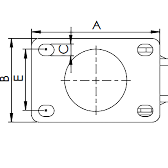 Ruedas con base planas