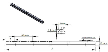 Guia Lineal Hiwin 15mm