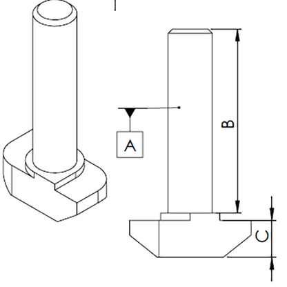 T-slot bolt