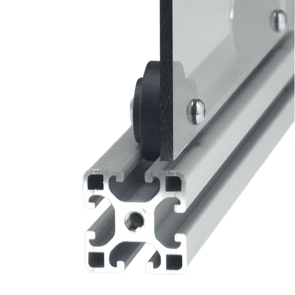 Rueda guía para perfil extruido